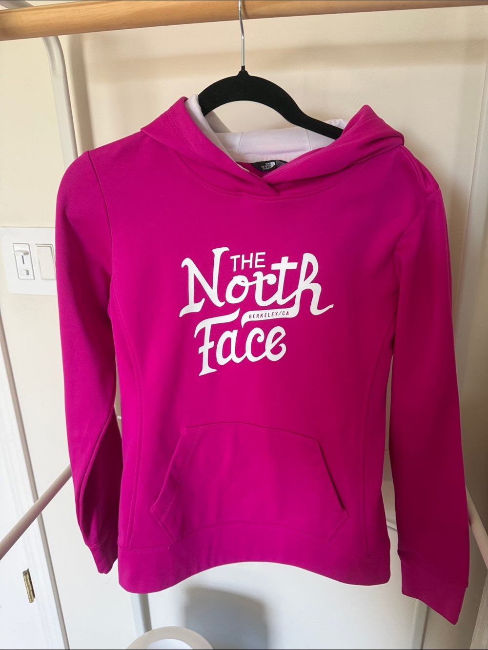 The North Face Girls' Bright Pink Logo Hoodie